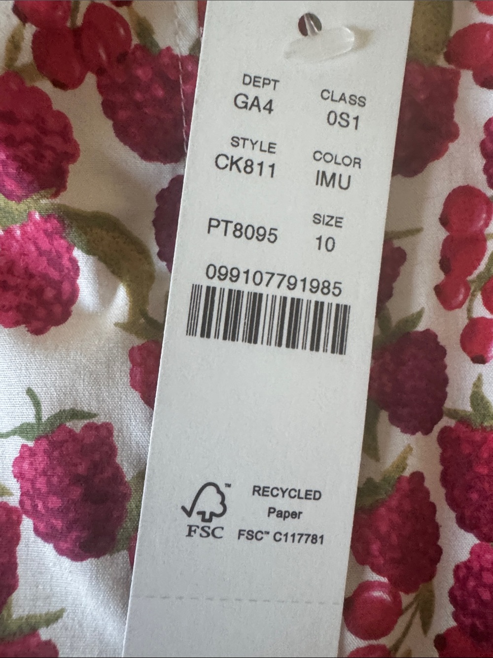 JCrew Liberty Print Red Floral Sundress with Green Leaves - Picture 6 of 7